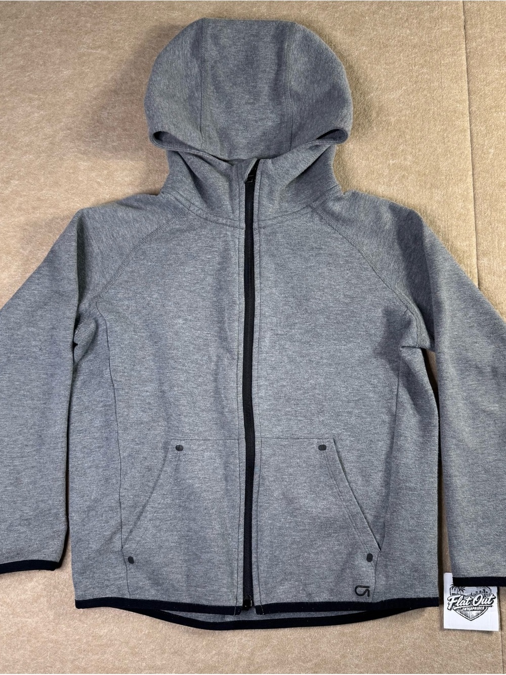 GapFit Gray Full Zip Hooded Athletic Jacket Women’s Medium 8